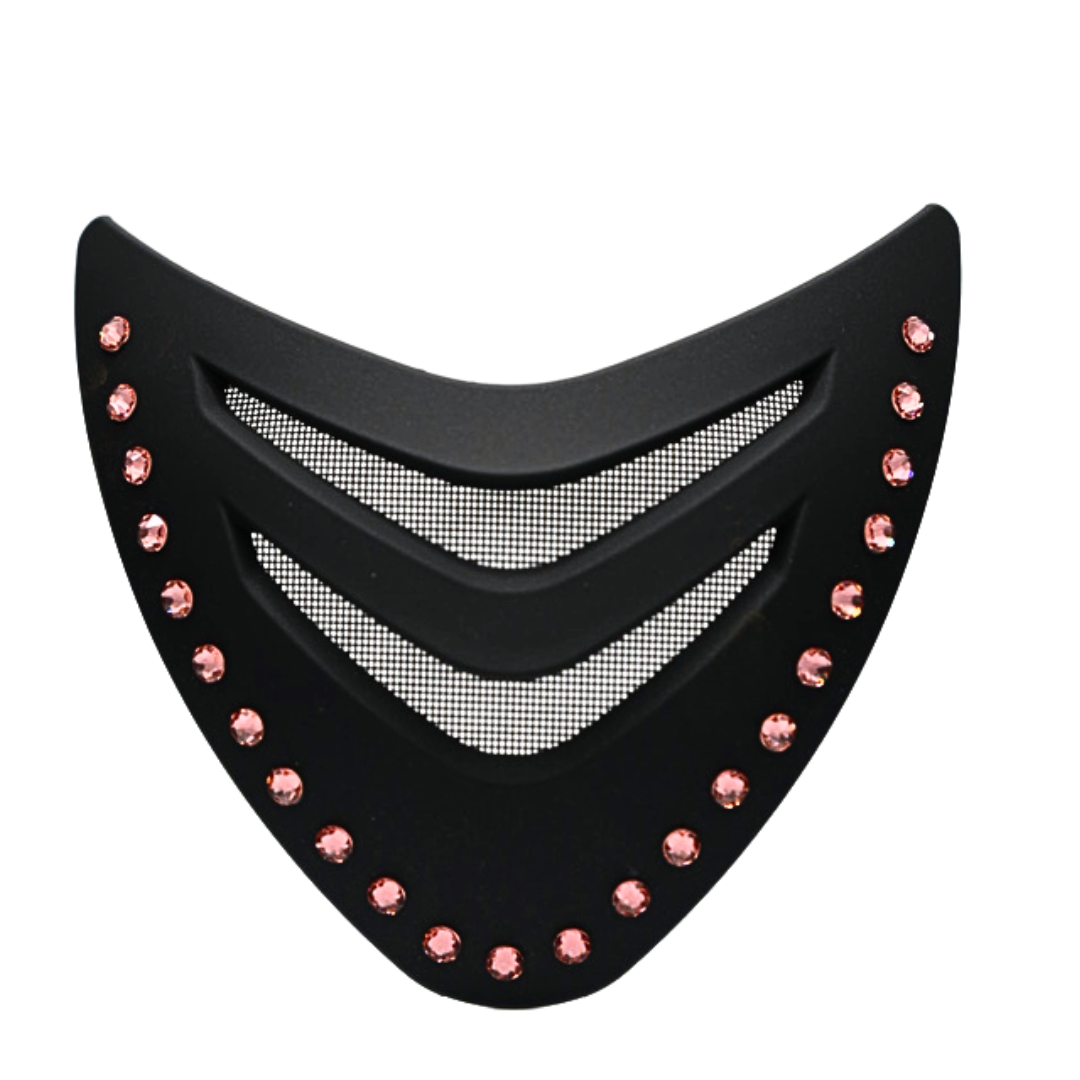 OneK® Crystal CCS Front Shield - Black Matte Rose Gold Crystal