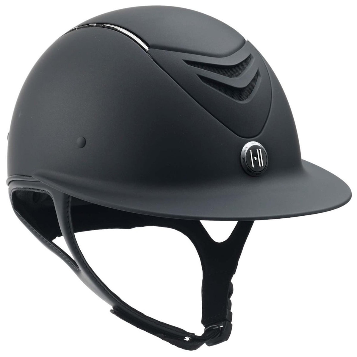 Avance Wide Brim Helmet - Black Matte with Chrome Rail