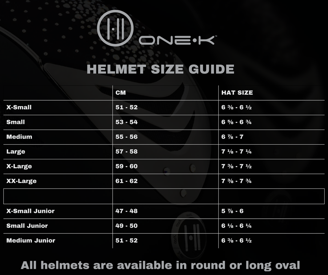 Size Chart – One-K Helmets