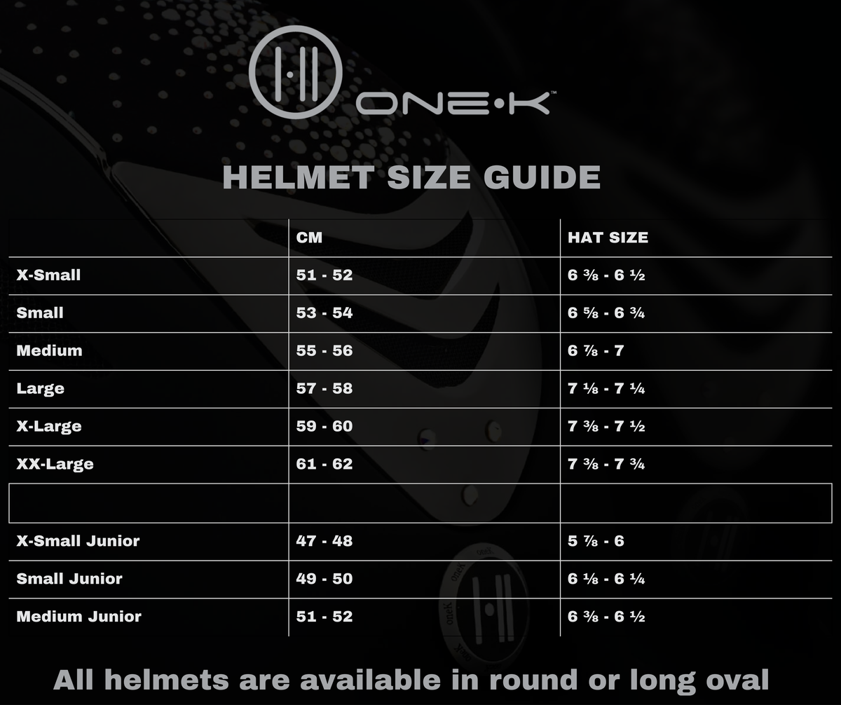 Size Chart – One-K Helmets
