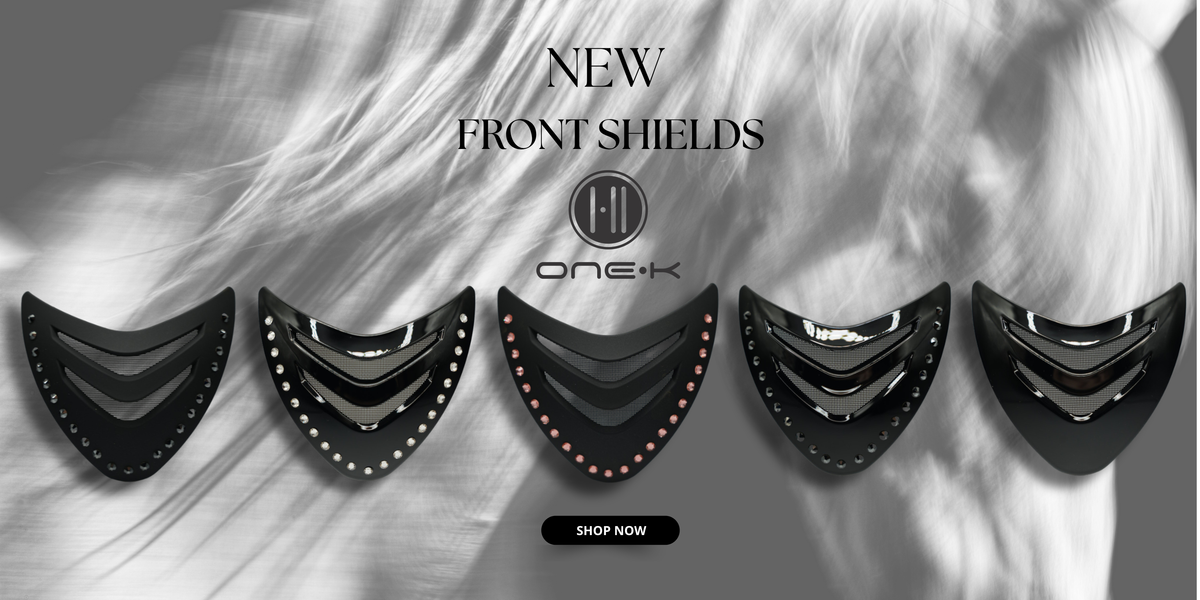 OneK® Crystal CCS Front Shield - Black Matte Rose Gold Crystal-zoom-2
